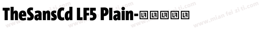 TheSansCd LF5 PIain字体转换